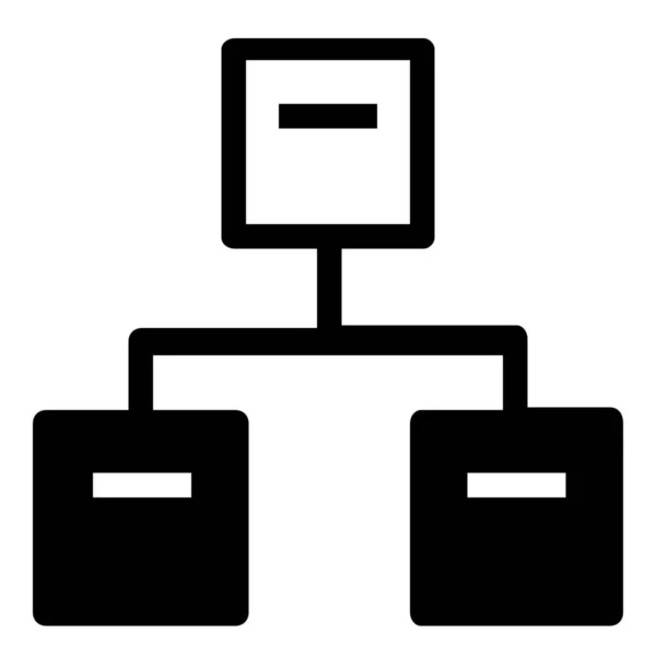Database Server Opslag Icoon Solid Stijl — Stockvector