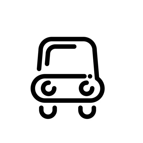 Иконка Переднего Транспорта Автомобиля Стиле Outline — стоковый вектор