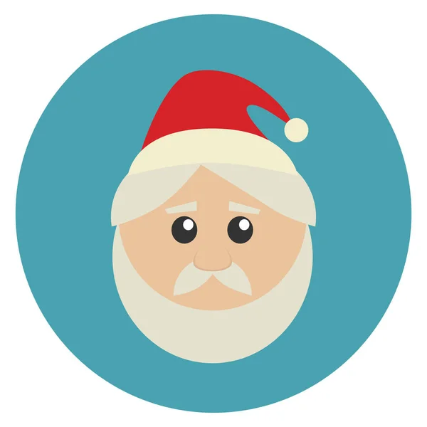 Navidad Claus Kringle Icono Estilo Plano — Archivo Imágenes Vectoriales