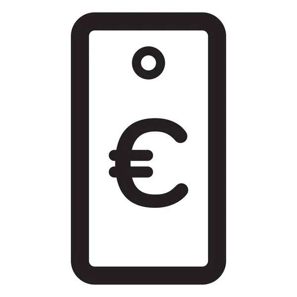 Иконка Платежа Евро Стиле Outline — стоковый вектор