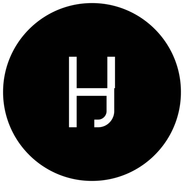实体风格的字母表H Abc图标 — 图库矢量图片