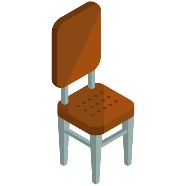 Décoration Chaise Icône Ameublement Dans Style Isometric — Image vectorielle