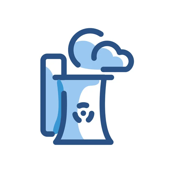 Cloud Energy Nuclear Icon Filled Outline Style — 스톡 벡터