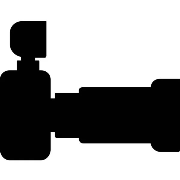 Иконка Устройства Камеры Вспышки Твердом Стиле — стоковый вектор