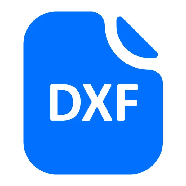 Dxf File Format Icon Solid Style — Stock Vector