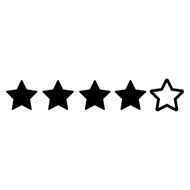 badges four rating icon in Solid style clipart