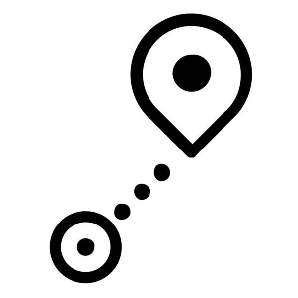 Peta Lokasi Ikon Navigasi Dalam Gaya Outline - Stok Vektor