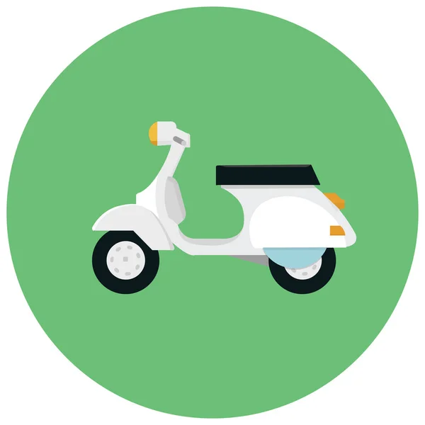 Afstand Stijging Scooter Pictogram Platte Stijl — Stockvector