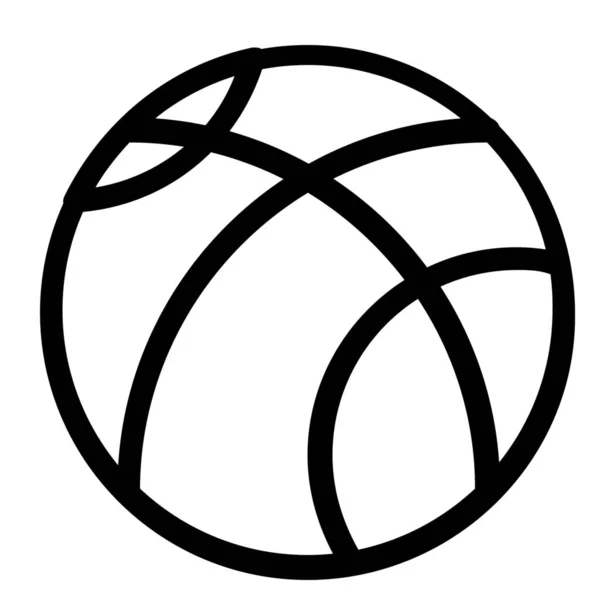 Icona Del Gioco Basket Sport Stile Outline — Vettoriale Stock