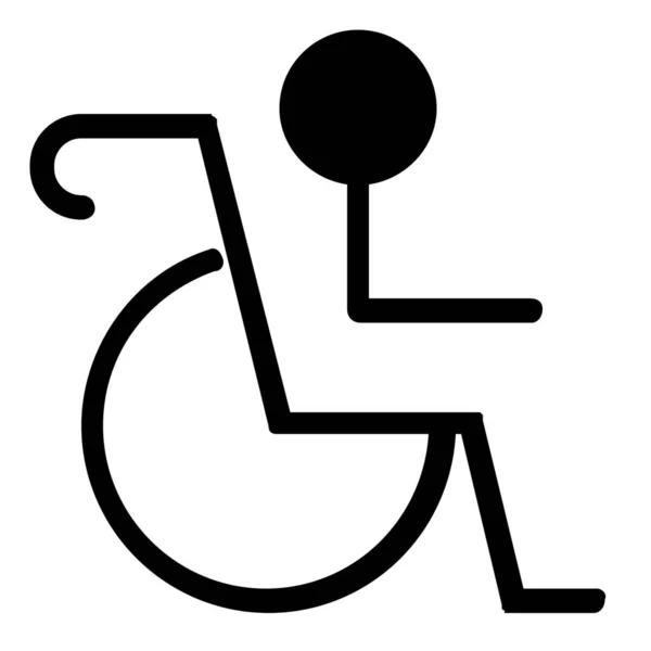 Accès Handicapés Icône Handicap Dans Style Solide — Image vectorielle