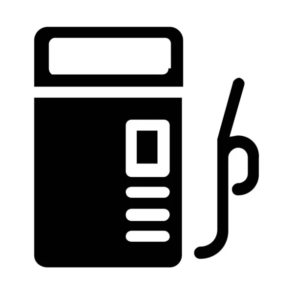Ikona Stacji Benzynowej Stylu Stałym — Wektor stockowy