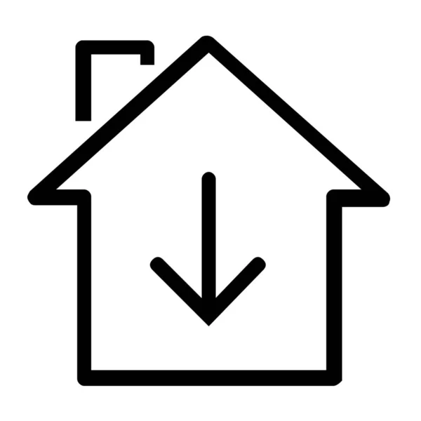 Estate Real Icon Outline Style — 스톡 벡터