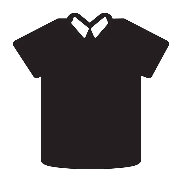 Ropa Cuello Icono Ropa Estilo Sólido — Vector de stock