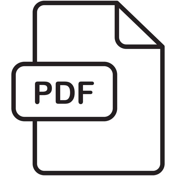 Pdf Datei Speichern Sie Das Symbol Umrissstil — Stockvektor