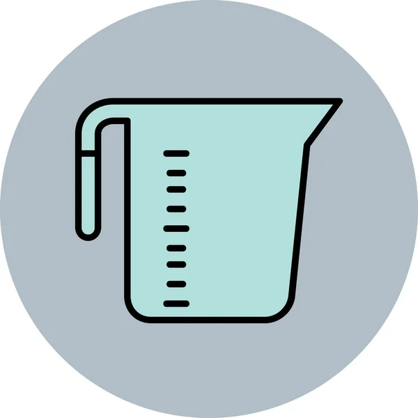 Ausstattungssymbol Für Kochbecher Stil Ausgefüllter Konturen — Stockvektor
