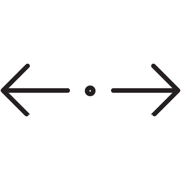 Flèche Icône Point Direction Dans Style Outline — Image vectorielle