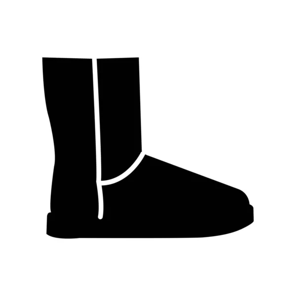 Boty Oblečení Studená Ikona Pevném Stylu — Stockový vektor