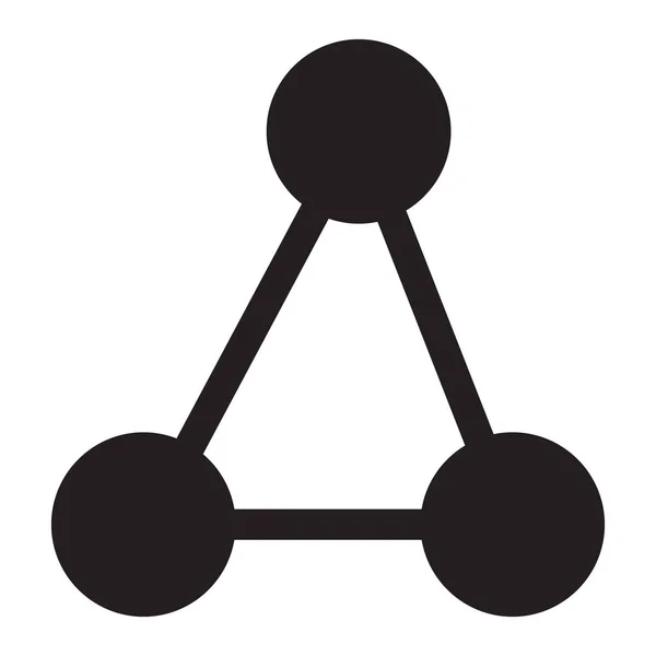 Icona Della Gerarchia Dei Punti Connessione Stile Solid — Vettoriale Stock