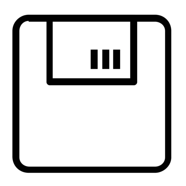Diskettenlaufwerk Speichert Icon Outline Stil — Stockvektor