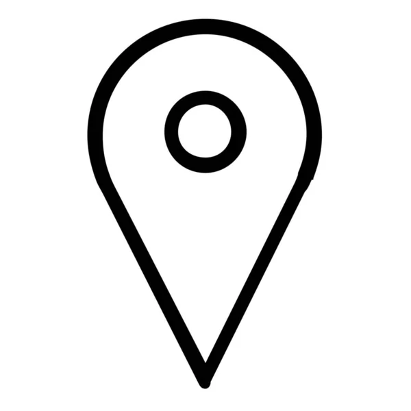 Locatie Kaart Pin Pictogram Omtrek Stijl — Stockvector