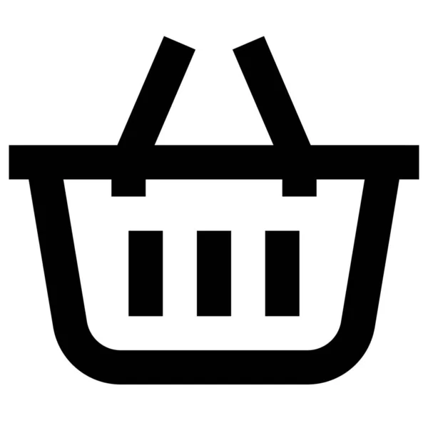 Warenkorb Commerce Symbol Outline Stil — Stockvektor