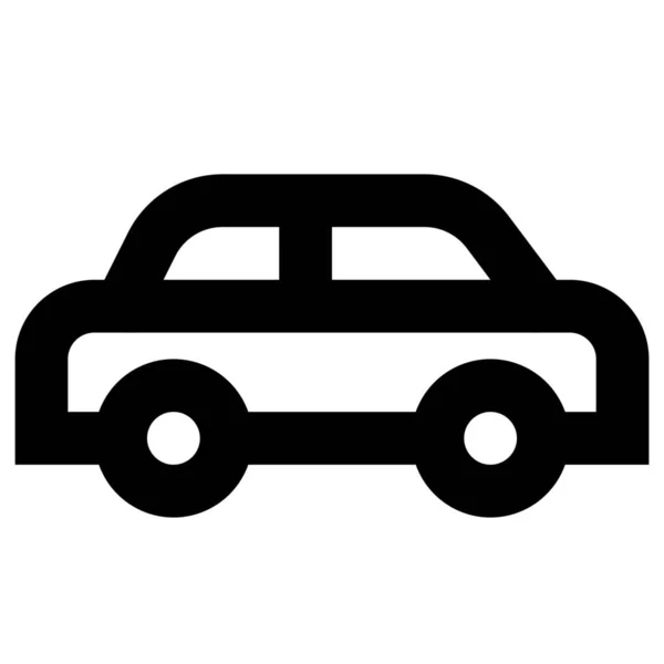 Coche Transporte Icono Transporte Estilo Esquema — Vector de stock