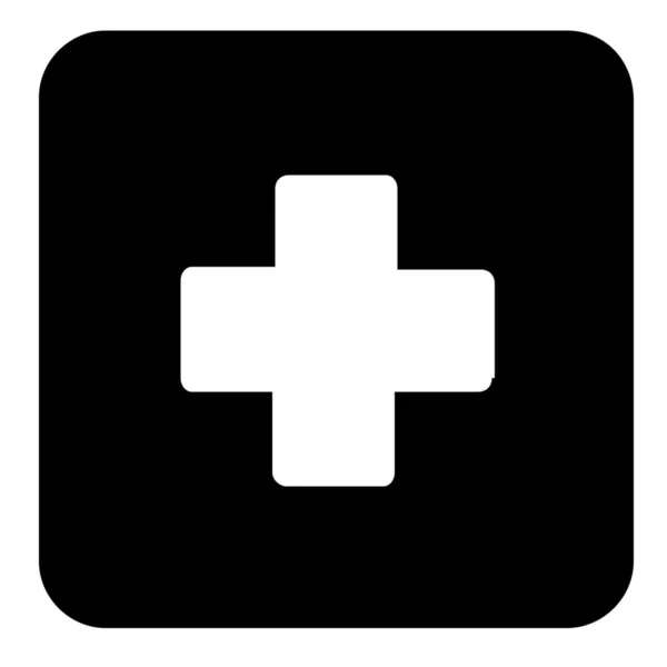 Ikona Opieki Zdrowotnej Nagłych Wypadkach Stylu Solid — Wektor stockowy