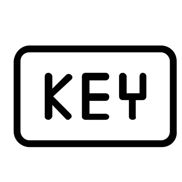 Ikona Osnovy Klíče Rozšíření Stylu Osnovy — Stockový vektor