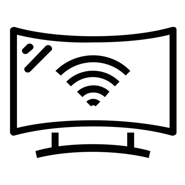 Icono Wifi Inalámbrico Estilo Outline — Archivo Imágenes Vectoriales