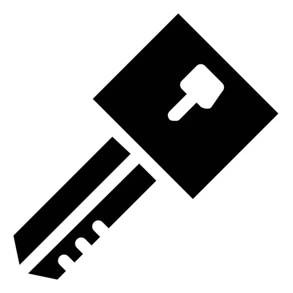 Passwort Schlüsselsymbol Soliden Stil — Stockvektor