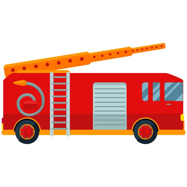 Icône Transport Camion Pompiers Dans Style Plat — Image vectorielle