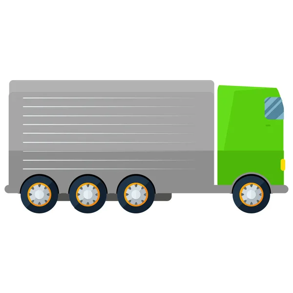 Lorry Transportation Truck Icon Flat Style — Stock Vector