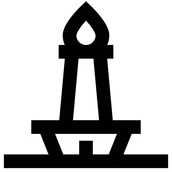 Ícone Torre Monumento Marco — Vetor de Stock
