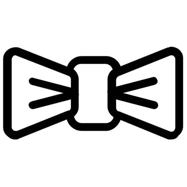 Acessórios Bowtie Roupas Ícone Estilo Esboço — Vetor de Stock