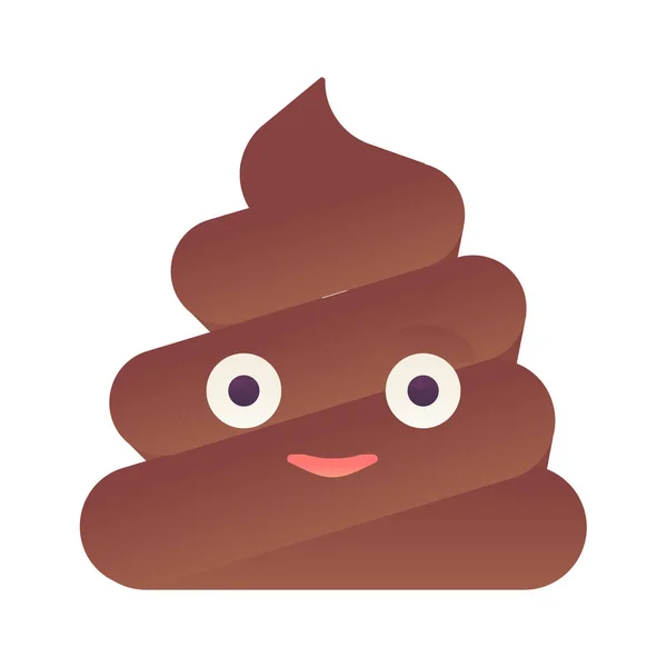Emoji Emoticon Cocô Ícone Estilo Suave — Vetor de Stock