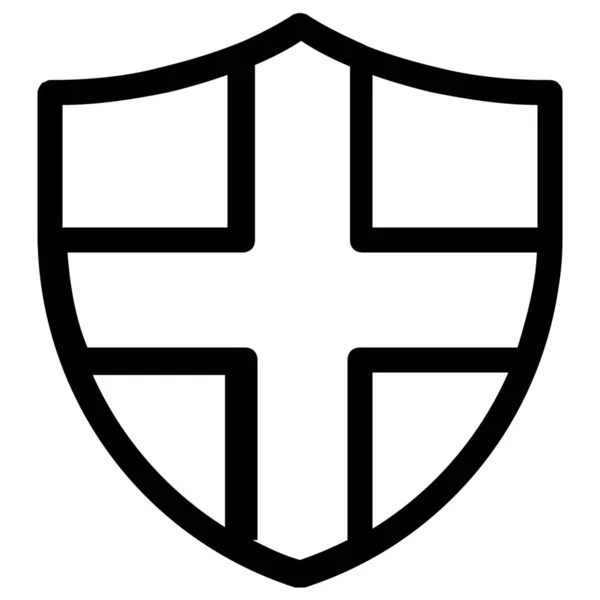 Schutzschild Symbol Umrissen — Stockvektor