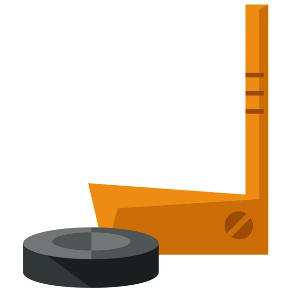 Ikona Krążka Hokejowego Stylu Płaskim — Wektor stockowy