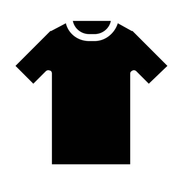 Oblečení Tričko Plná Ikona Pevném Stylu — Stockový vektor