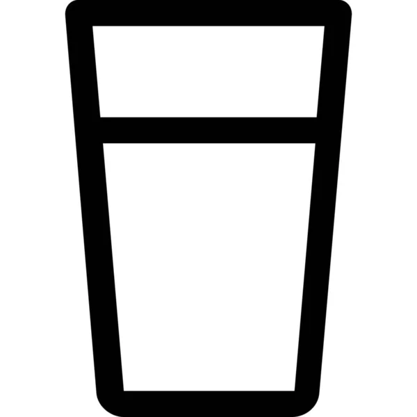Напій Значок Скляного Соку Стилі Контур — стоковий вектор