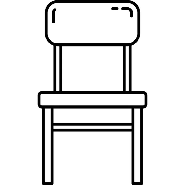 Καρέκλα Υφασμάτινο Εικονίδιο Επίπλων Στυλ Περίγραμμα — Διανυσματικό Αρχείο