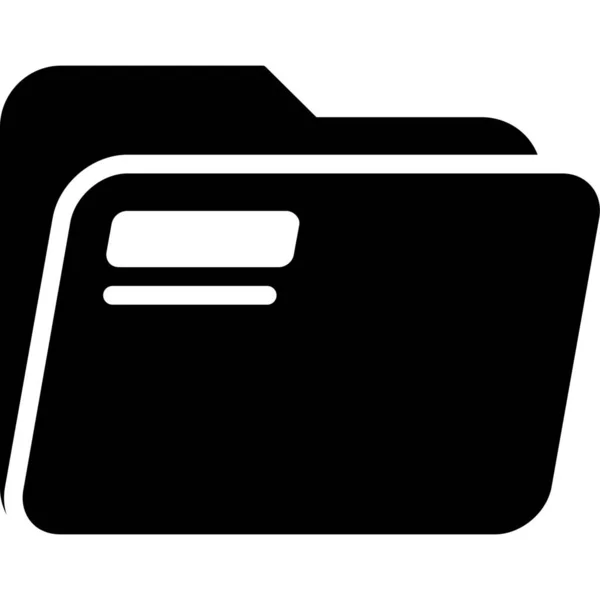 Icona Dell Interfaccia Cartella File Stile Solid — Vettoriale Stock