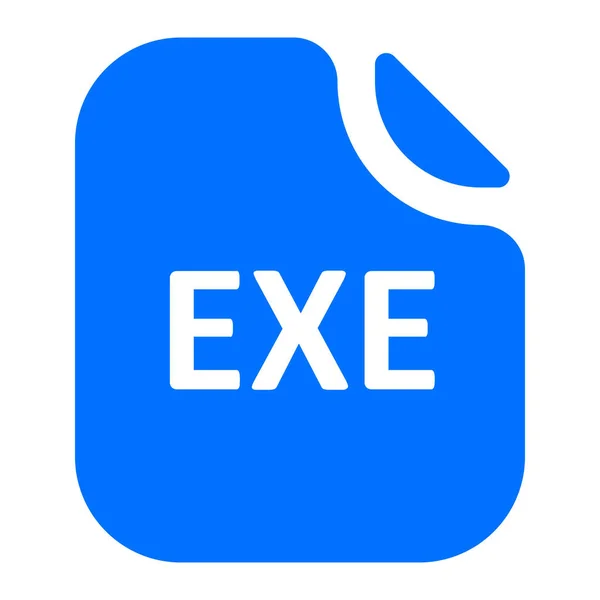 Application Exe Icône Fichier Dans Style Solide — Image vectorielle