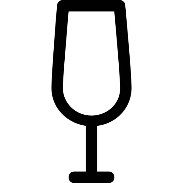 Alcool Célébrer Icône Champagne Dans Style Outline — Image vectorielle