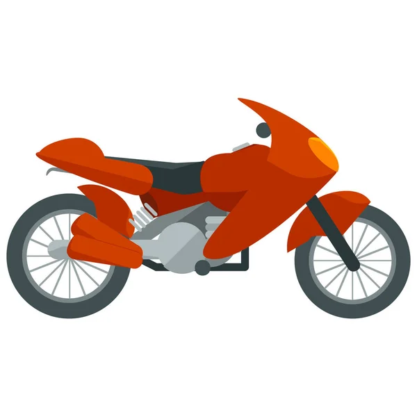 Motorcycle Speed Transportation Icon Flat Style — Stock Vector