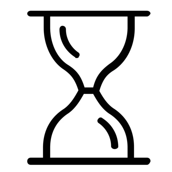 Clock Hourglass Load Icon Outline Style — Stock Vector