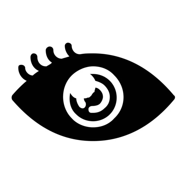 Здоров Очей Суцільна Ікона Суцільному Стилі — стоковий вектор