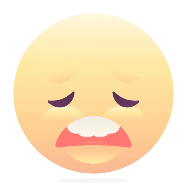 Emoji Emoticon Gülen Ikonu Yumuşak Stilde — Stok Vektör
