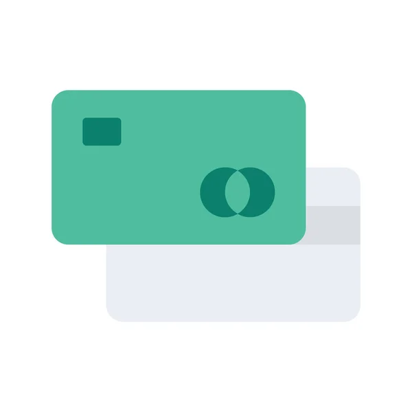 Card Commerce Credit Icon Flat Style — Stock Vector