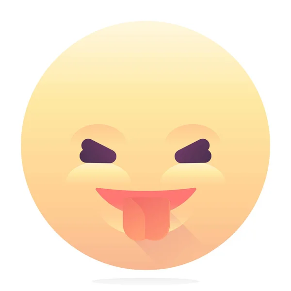 Emoticon Emoticon Smiley Icona Stile Liscio — Vettoriale Stock