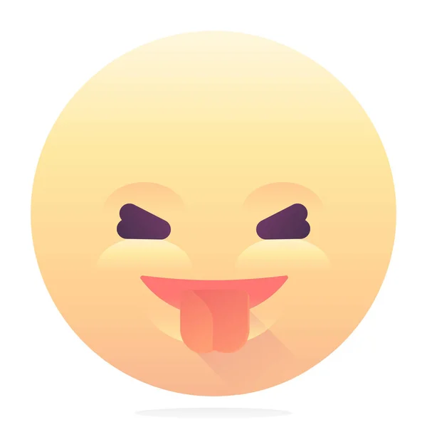 Emoji Emoticon Smiley Ikon Sima Stílusban — Stock Vector